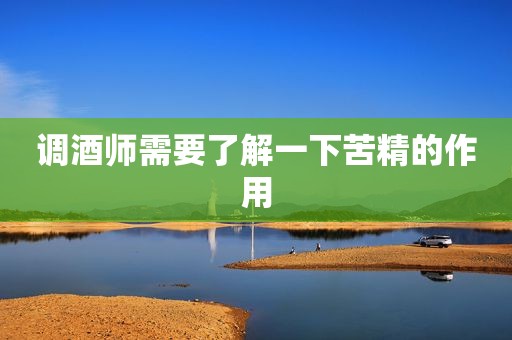 调酒师需要了解一下苦精的作用