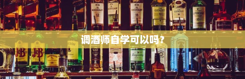 调酒师自学可以吗？